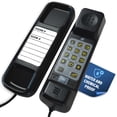 thumbnail image 1 of Med-Pat Trimline Corded Home Phone, Lighted Ring Indicator, Waterproof Keypads, Durable Landline, Black, 1 of 6
