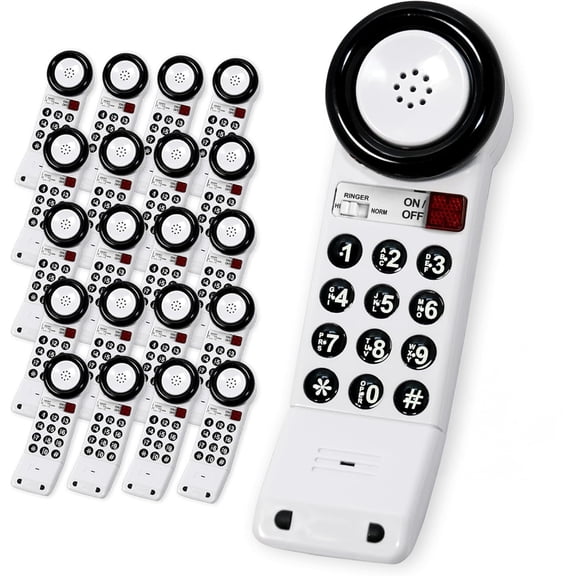 Med-Pat XL88Q Corded Landline Telephone with Ring In-Use Light Indicator, 20 Count