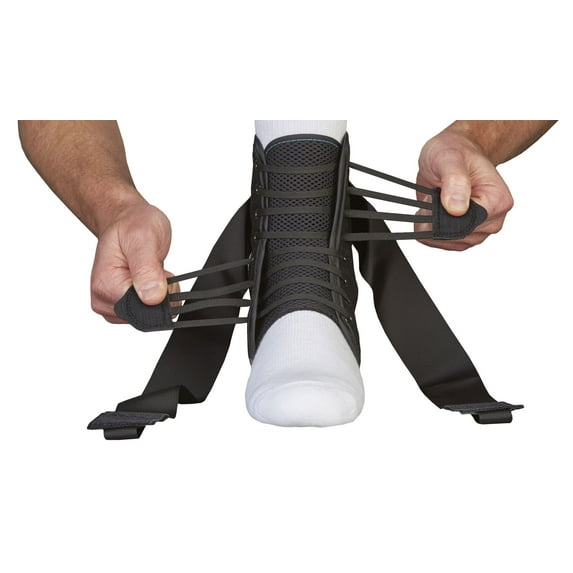 Med Spec ASO Ankle Stabilizer Orthosis Speed Lacer, Black, Large