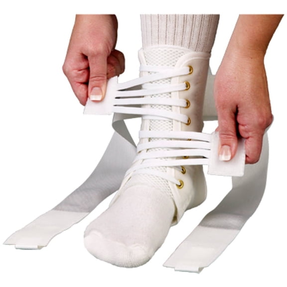 Med Spec ASO Ankle Stabilizer Orthosis Speed Lacer, White, X-Large