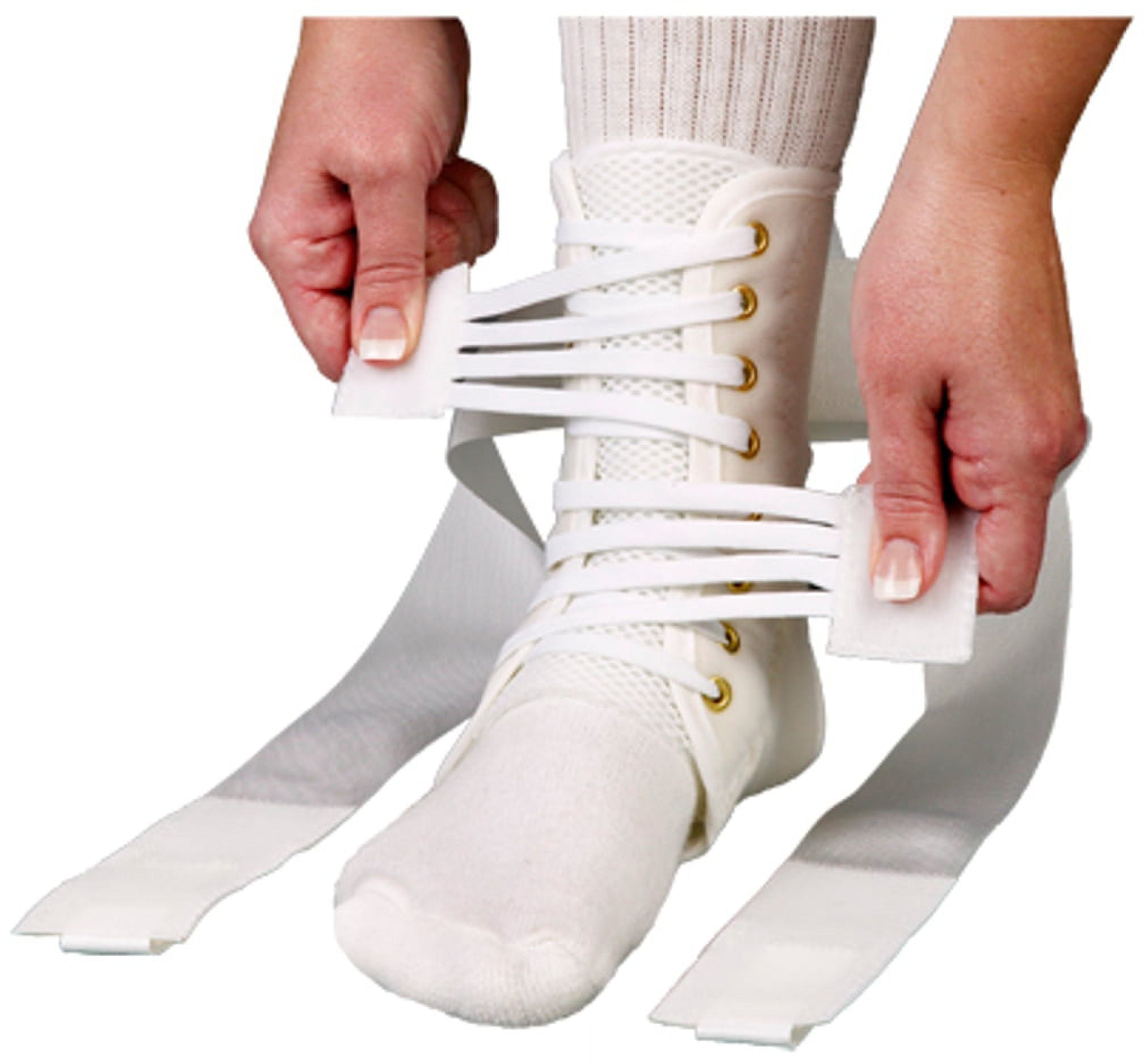ASO Ankle Stabilizer サポーター ２個セット　Mサイズ 白 Med Spec ASO Ankle Stabilizer Orthosis, Nylon Boot, Figure