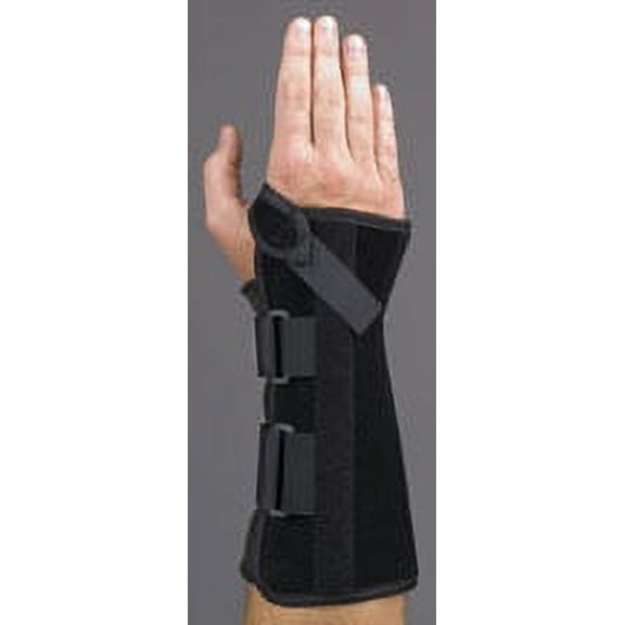 Med Spec V-Strap Wrist Support Brace, 10.5" Black, Large, Right Long
