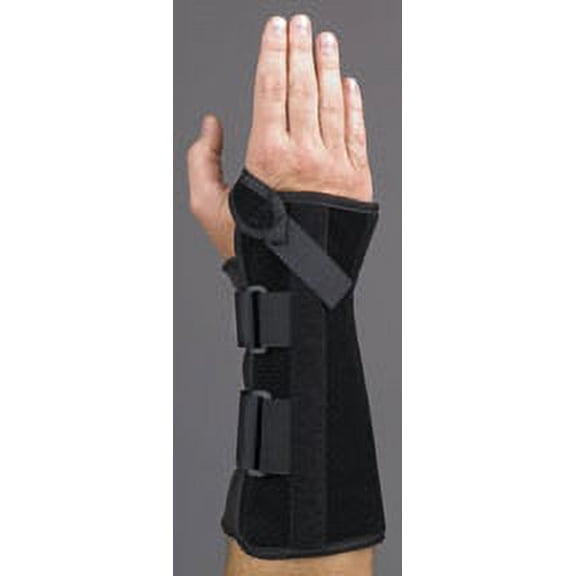 Med Spec V-Strap Wrist Support Brace, 10.5" Black, X-Large, Right Long