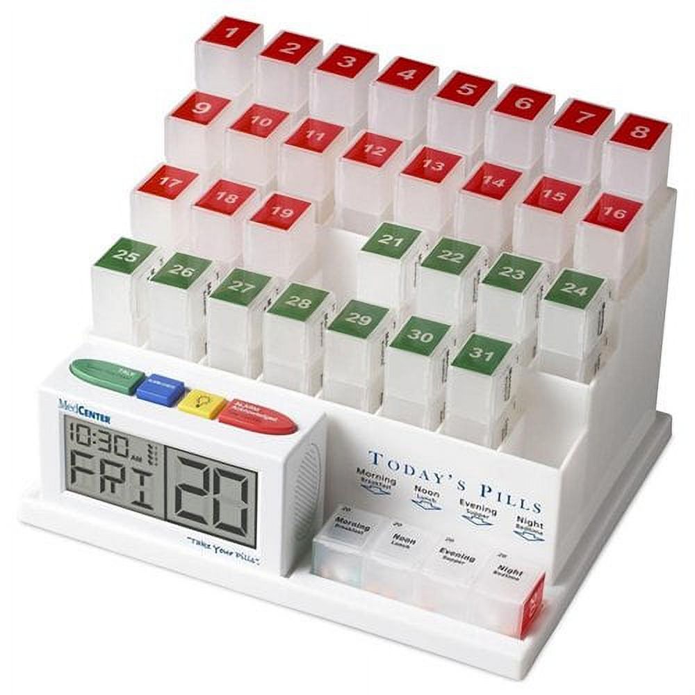 MedCenter System Monthly Pill Organizer, Pill Dispenser and Reminder Alarm - image 1 of 4