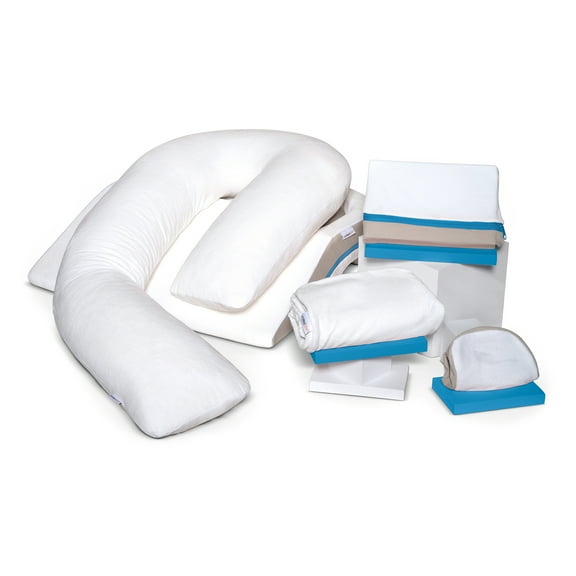 MedCline Shoulder Relief System, Bundle - Bed Wedge & Full Body Shoulder Pillow for Side Sleepers - with Extra Cases - Arm Hole Pocket & Incline Sleep Position - Large - 5'10" & Above, 1 Ct