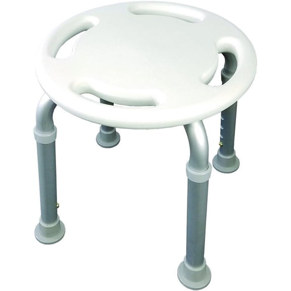 MedGear A-0145A Tool-Free Adjustable Round Assisting Bath or Shower Stool