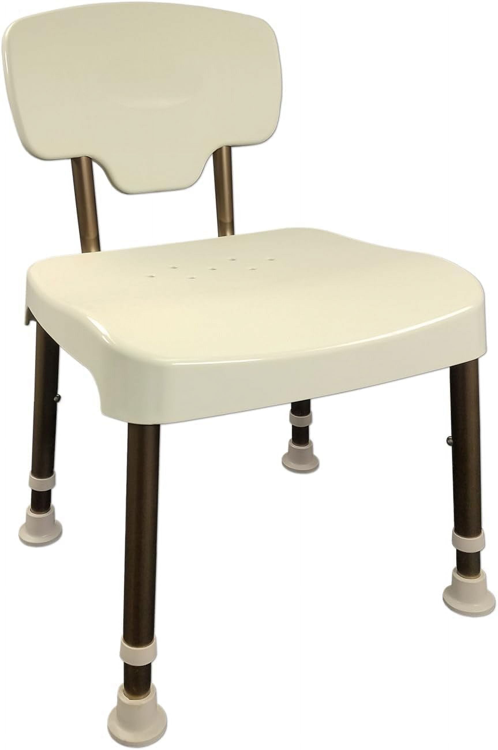MedGear A-0235A6 Tool-Free DURA Shower and Tub Chair (Almond Seat and ...
