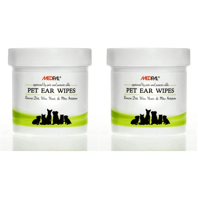 MedPal Professional Pet Ear Cleansing Wipes for Dogs and Cats Dog Ear
