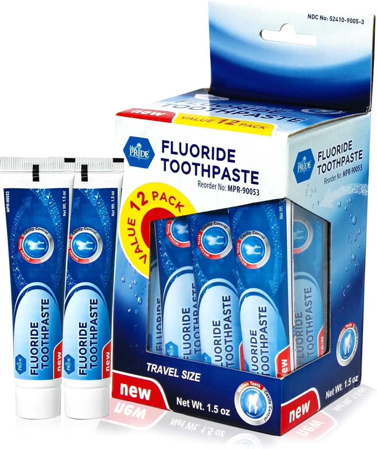 Mfp Toothpaste MedPride, Fluoride Toothpaste, 12 pack 1.5 oz, Mint Flavor - Walmart.com