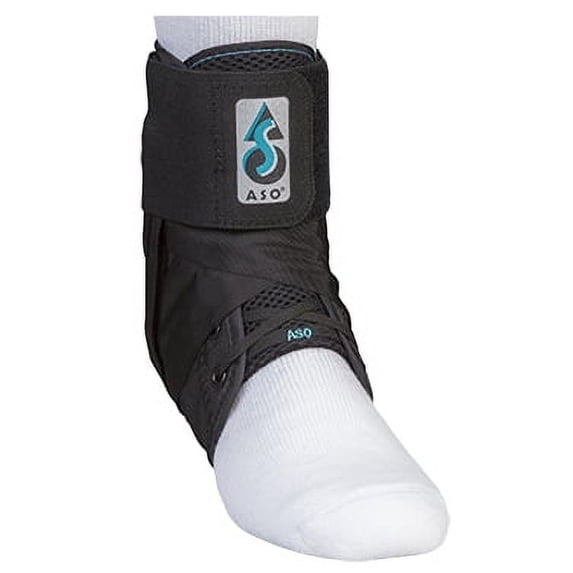MedSpec ASO w/ Plastic Stays Ankle Stabilizer, Black, Small