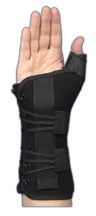 MedSpec Ryno Lacer Wrist and Thumb Brace Long, Black Large Right ...