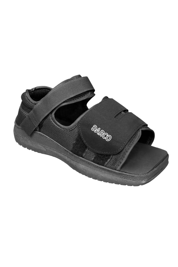 MedSurg Black Post-Op Shoe Medium Strapless Forefoot Closure MQM2B