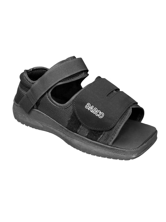 MedSurg Black Post-Op Shoe Medium Strapless Forefoot Closure MQM2B