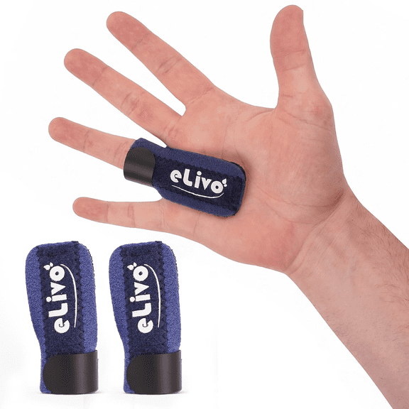Medvance Adjustable Finger Brace, Trigger Finger Splints with Hook & Loop Closure, 2 Pack