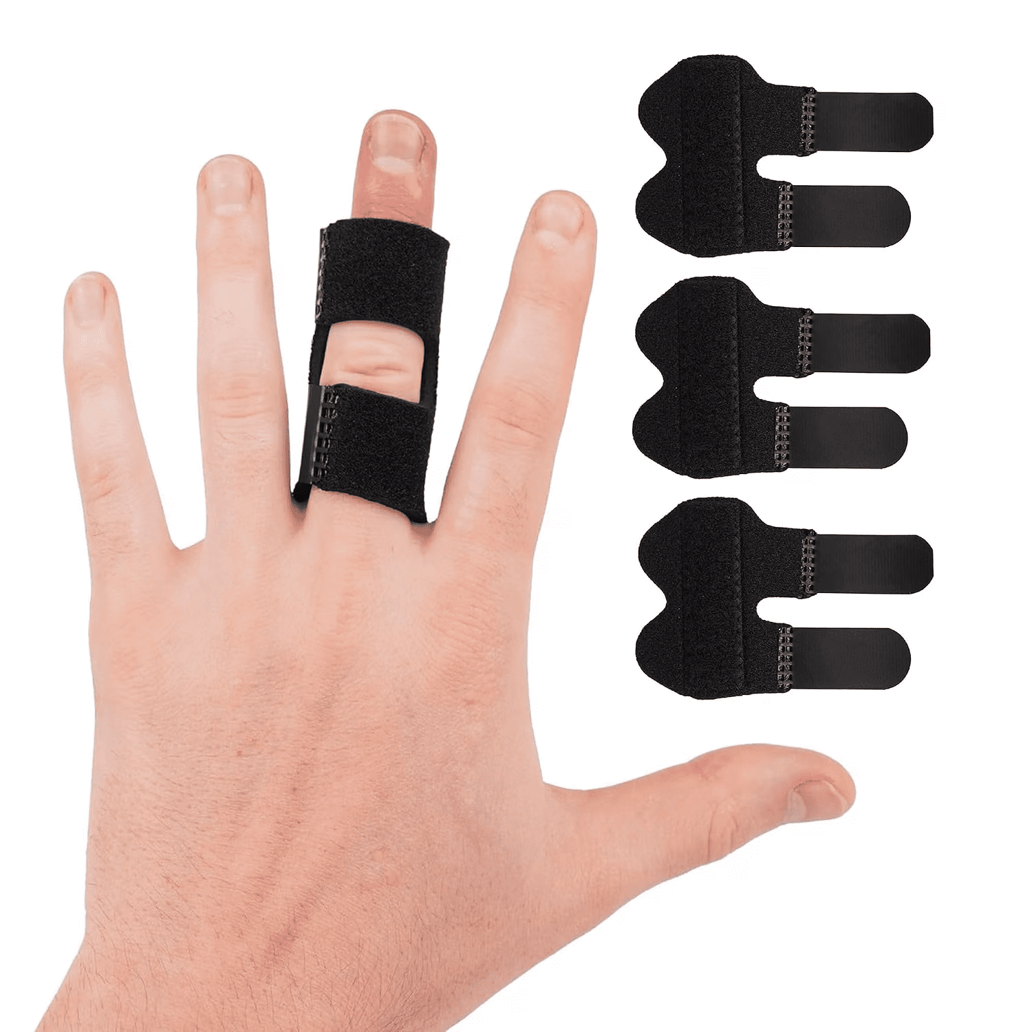 Medvance Adjustable Finger Brace, Trigger Finger Splints with Hook ...