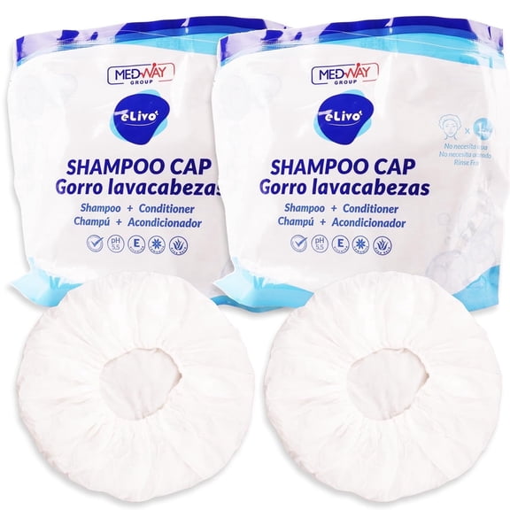 MedVance No Rinse Shampoo Cap with Conditioner Waterless Hair Cleansing Cap Soft Fabric Lined Cap