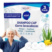 MedVance No Rinse Shampoo Caps with Conditioner, Waterless Hair Wash Cap, 3 Pack