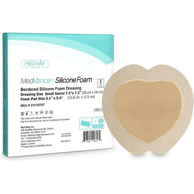 MedVance Silicone Bordered Silicone Adhesive Foam Dressing Sacral