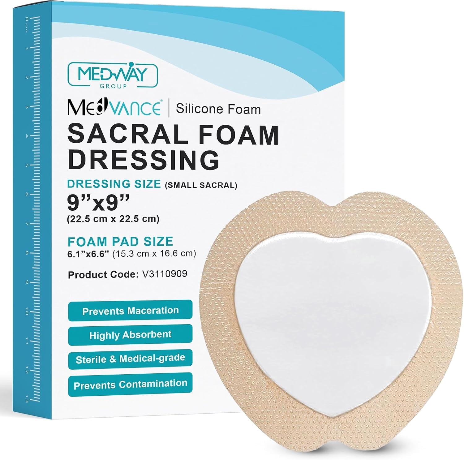 MedVance Silicone Foam Dressing with Adhesive Border for Wound Care ...