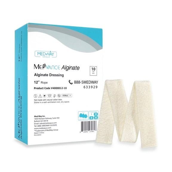 MedVance TM Alginate Calcium Alginate Dressing 4x12 Inch Pack 10