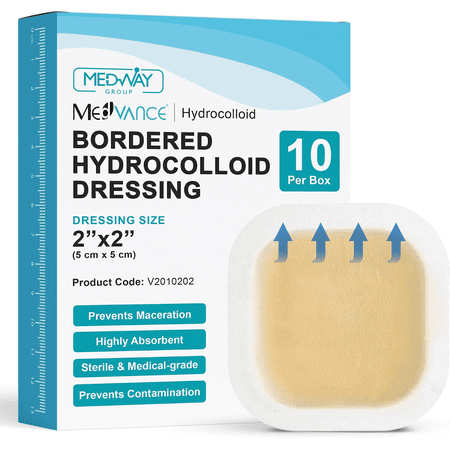 MedVance TM Hydrocolloid Bordered Hydrocolloid Adhesive Dressing 2"2" 10 Pack