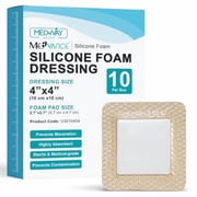 MedVance Silicone Foam Dressing with Adhesive Border for Wound Care & Pressure Ulcers