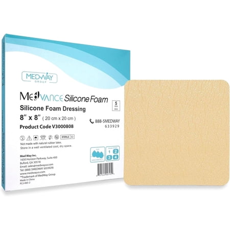 MedVance Silicone Foam Dressing with Adhesive Border for Wound Care & Pressure Ulcers