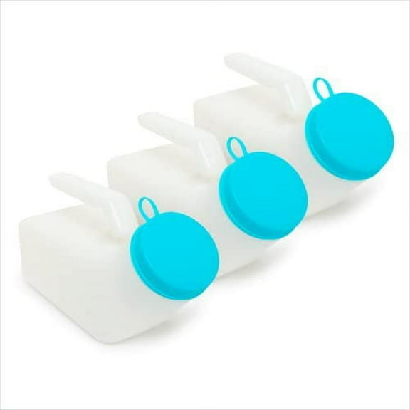 MedVance Urinal for Men 1000ml with Glow in The Dark Spill Proof Screw Cap Lid, Plastic Pee Bottles for Men, Male Urinals, Pee Container Men, Portable Urinal Bottle for Car, Elderly (3 Pack)