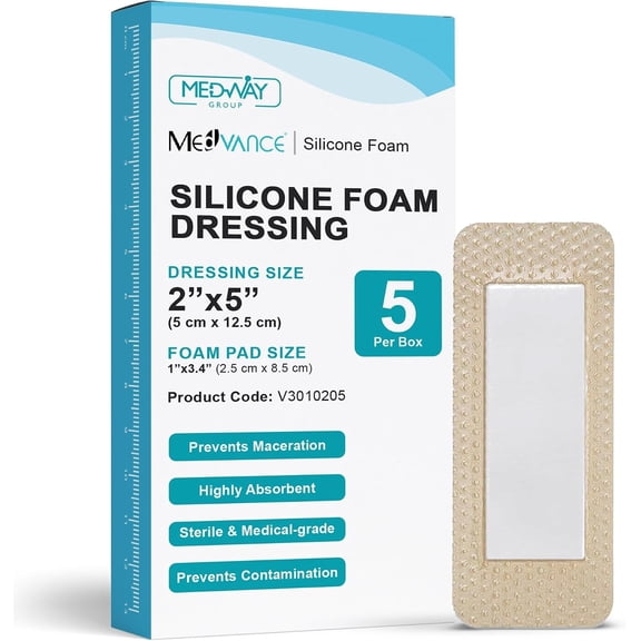 MedVance Silicone Foam Dressing with Adhesive Border for Wound Care ...