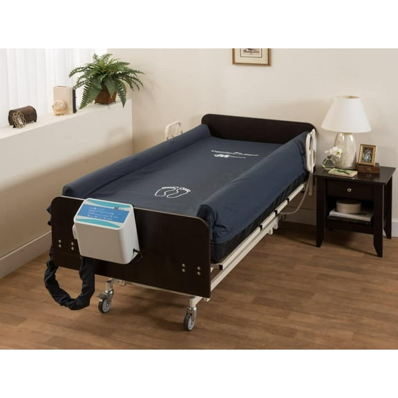 Medacure Alternating Pressure Bariatric Mattress for Hospital Beds with Pump and Built in Guard Rails - 80" x 42" x 10"
