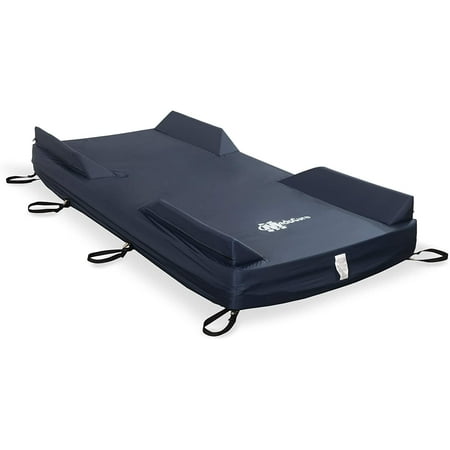 Medacure Fall Prevention Bariatric Mattress Cover with Foam Bolsters for Defined Perimeter - 48” x 80” x 10”