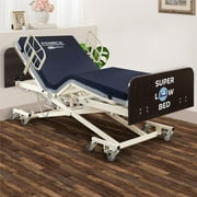 Medacure Ultra Full Electric Ultra Low Adjustable Hospital Bed - 7" - 30" Height, 80" - 88" Length, 36" Width