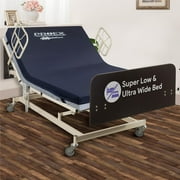 Medacure Ultra Wide Full Electric Bariatric Adjustable Hospital Bed - 14-30 Height Range, 36 -42 -48  Width, 80 -88  Length 550 lbs