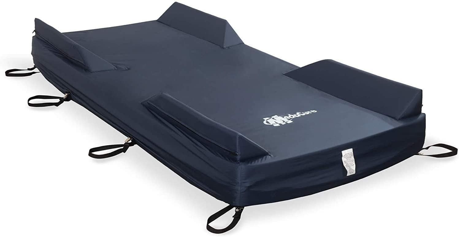 Medacure Universal Mattress Cover with with Foam Bolsters for Fall Prevention - 36 x 80 x 8