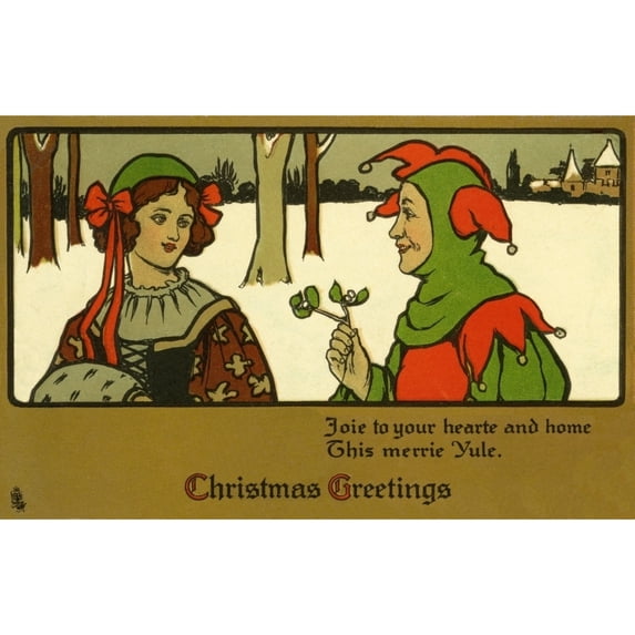 Medaeval Christmas Poster Print By Mary Evans Picture Librarypeter & Dawn Cope Collection (36 X 24)