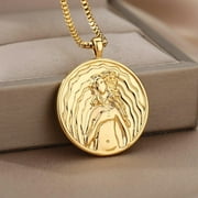 Medal Aphrodite Hecate Artemis Necklace,Greek Mythology Queen Goddess Necklace for Women