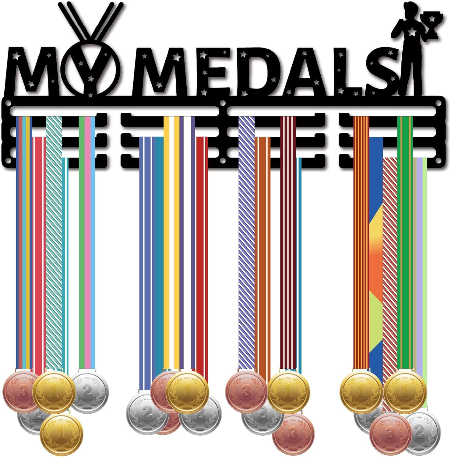 Medal Award Holder Sports Medals Display Shelf Running Marathon ...
