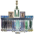 thumbnail image 1 of Medal Awards Rack Premier Medal Display Rack for Trophies & Medals 37 Hangers 48" x 5" x 3.5", Black, 1 of 6