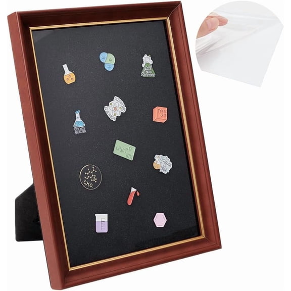 Medal Display Box Photo Frame with Stand Marathon Medals Photo Framing Kit for Runners Marathon Gymnastics Sports Multipurpose Medal Display Box for Medals Photo Display Decor Brown for diy making