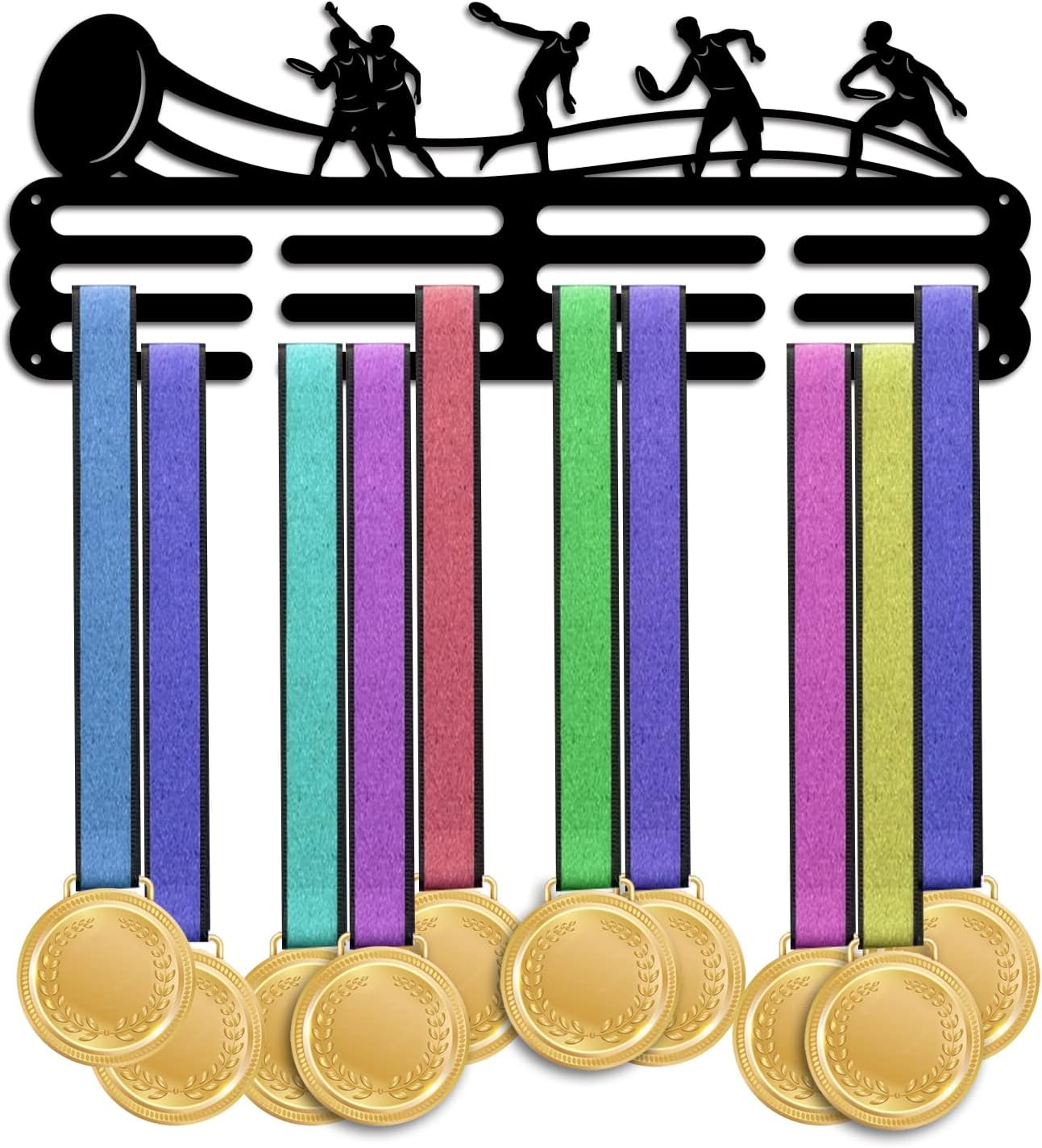 Medal Display Hanger Holder Game Medal Holder 15.7 Awards Ribbon Hanger Medal Display Wall Rack Sports Medal Hanger Display for Men Women Sports Athletes Awards Cheer