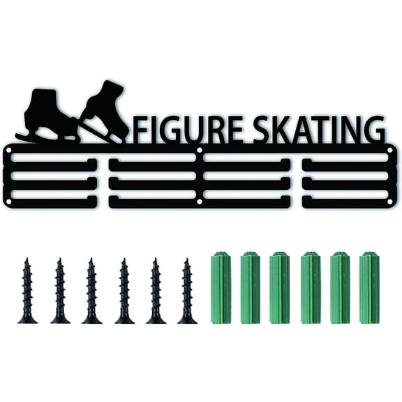 Medal Display Hanger Sport Figure Skating Rack Frame Sports Awards Metal Lanyard Holder Rack Sturdy Wall Mounted Skates for Athletes Table Tennis Players Gymnastics Over 60 Medals Colorful DIY