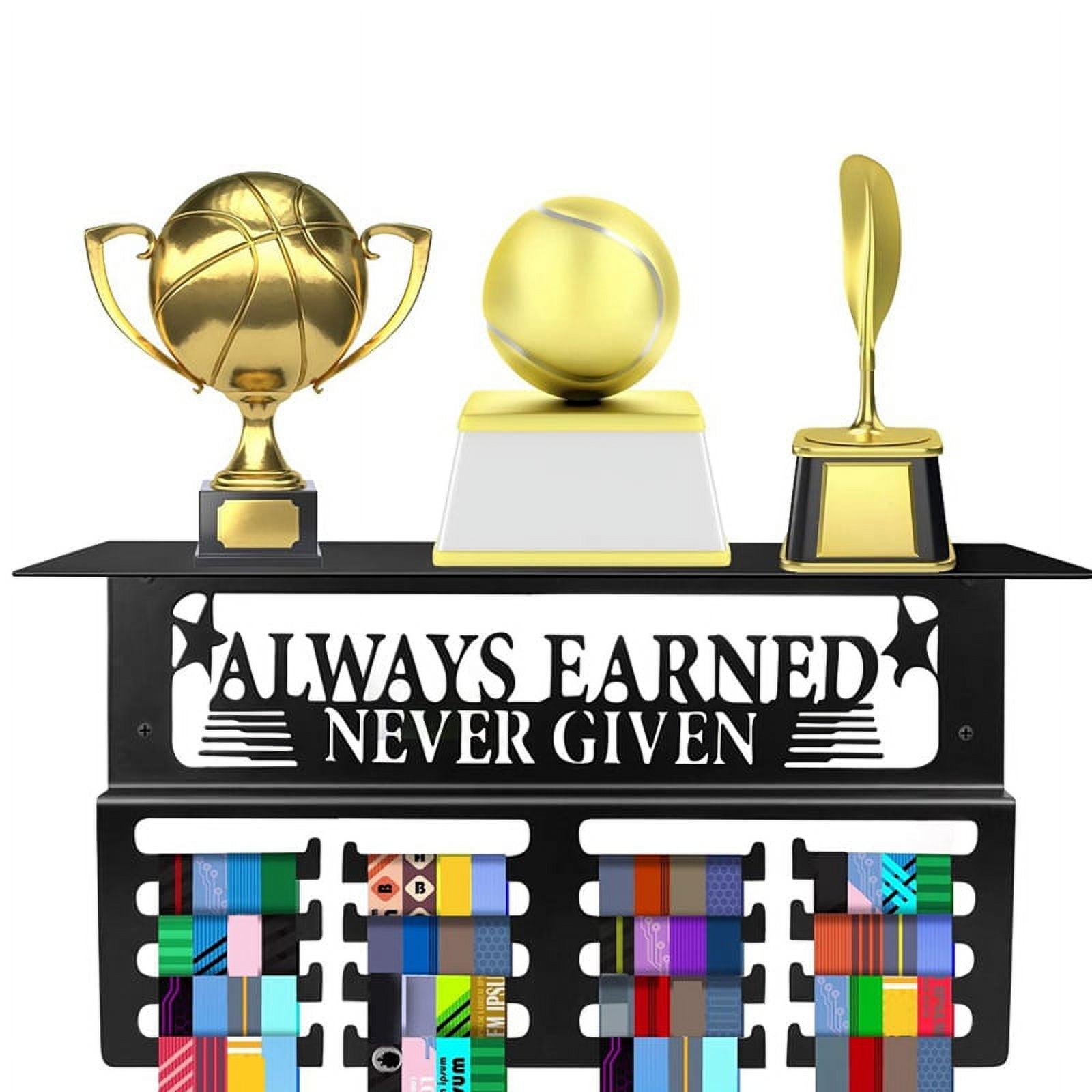 Thropys Rack Medal Hanger Display,Trophy Holder,15.8 X 7inch Medal Holder and Trophy ...
