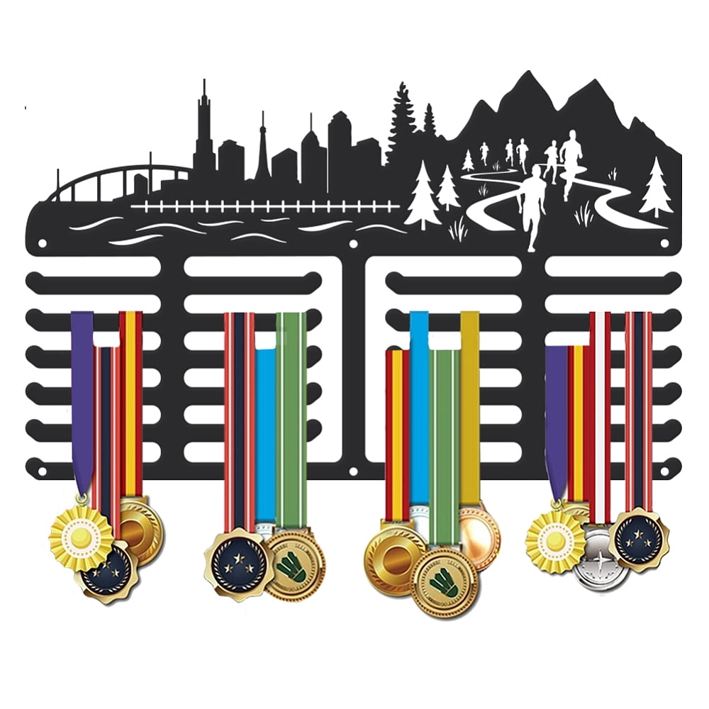 Medal Hanger Medals Holder Personalised Award Black Metal for Athletes for DIY