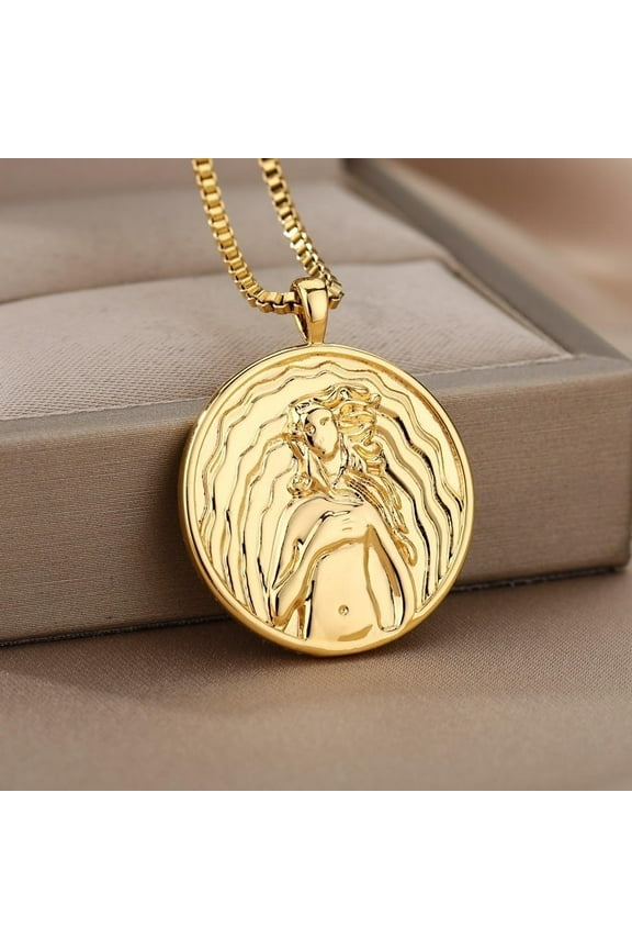 Medal Heroine Coin Necklace For Women,Miraculous Medallion Queen Coin Necklace