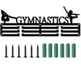 thumbnail image 1 of Medal Holder Gymnastics Display Hanger Over 60 Medals Rack Sports Awards Metal Lanyard Holder Rack Sturdy Wall Mounted for Athletes Champions Players Gymnastics Black 15.7 x 5.9inch, 1 of 7