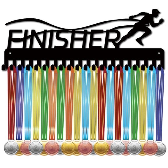Medal Holder Medal Hanger Rack Hooks Display Wall Mounted Decor Marathon Triathlon Running Swimming Cycling Football Gift for Men Women Medalists