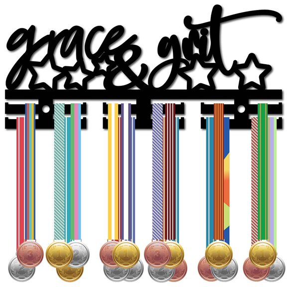 Medal Holder Medal Hangers Display Acrylic Medal Rack Sports Medal Frame Hanging Wall Black Mounted Rack Stars for Women Wall Soccer Running Karate