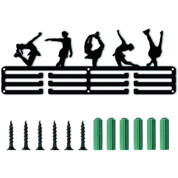 Medal Holder Sport Ice Skating Display Hanger Rack Frame Sports Awards Metal Lanyard Holder Rack Sturdy Wall Mounted for DIY Athletes Table Tennis Players Gymnastics Over 60 Medals