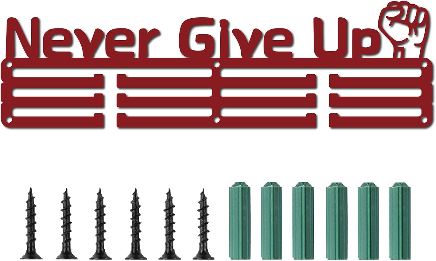 1Set Never Give Up Medal Holder Display Sports Medal Hanger Display - View #12