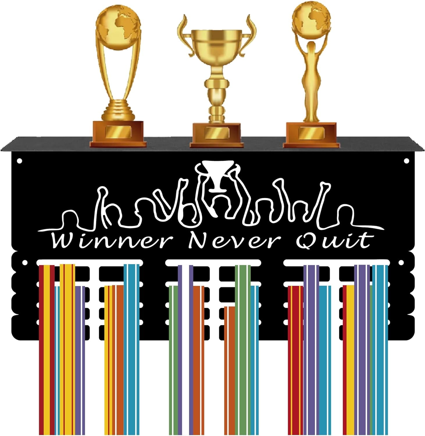 Medal Holder Trophy Shelf Medal Hangers Display with Shelf Stand Sports